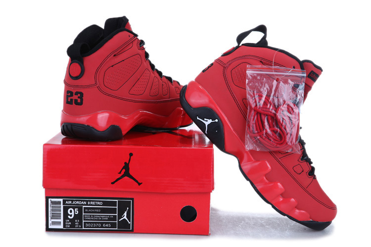 Air Jordan 9 Mens Shoes Black/Red Online